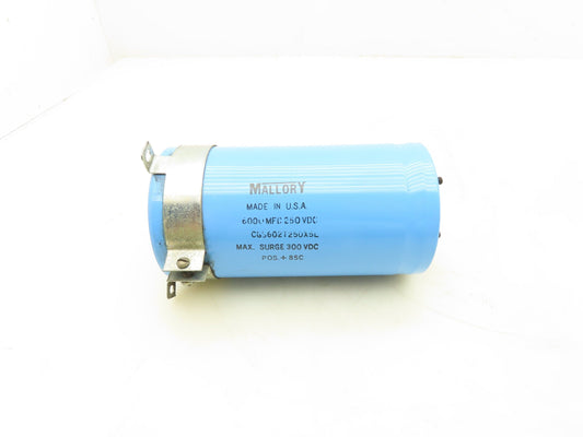 Mallory CGS602T250X5L Aluminum Electrolytic Capacitor 250VDC 6000 MFD
