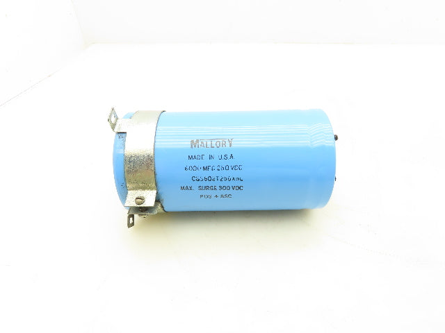 Mallory CGS602T250X5L Aluminum Electrolytic Capacitor 250VDC 6000 MFD