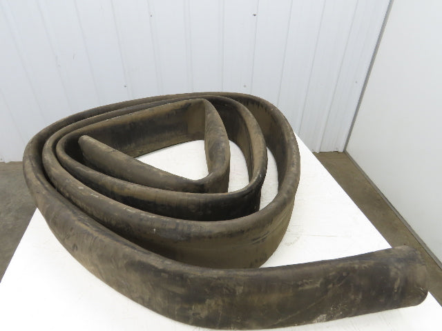 5" Water Discharge Hose Layflat EPDM 4-Ply Black Rubber 200psi 24'