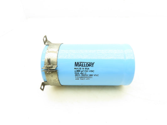 Mallory CGS602T250X5L Aluminum Electrolytic Capacitor 250VDC 6000 MFD