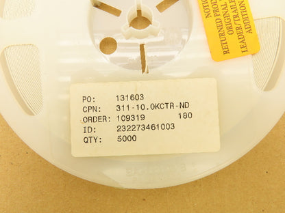 Philips 311-10.OKCTR-ND Chip Resistor Tape And Reel 10 kOhms ± 1% 1/8W 5000 Pcs