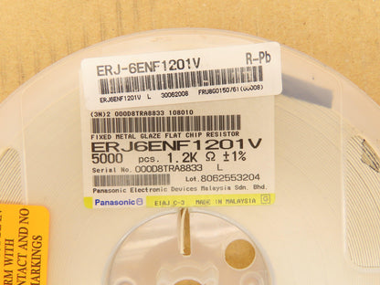 Panasonic ERJ-6ENF1201V Fixed Metal Glaze Flat Chip Resistor
 1.2 kOhms ± 1%