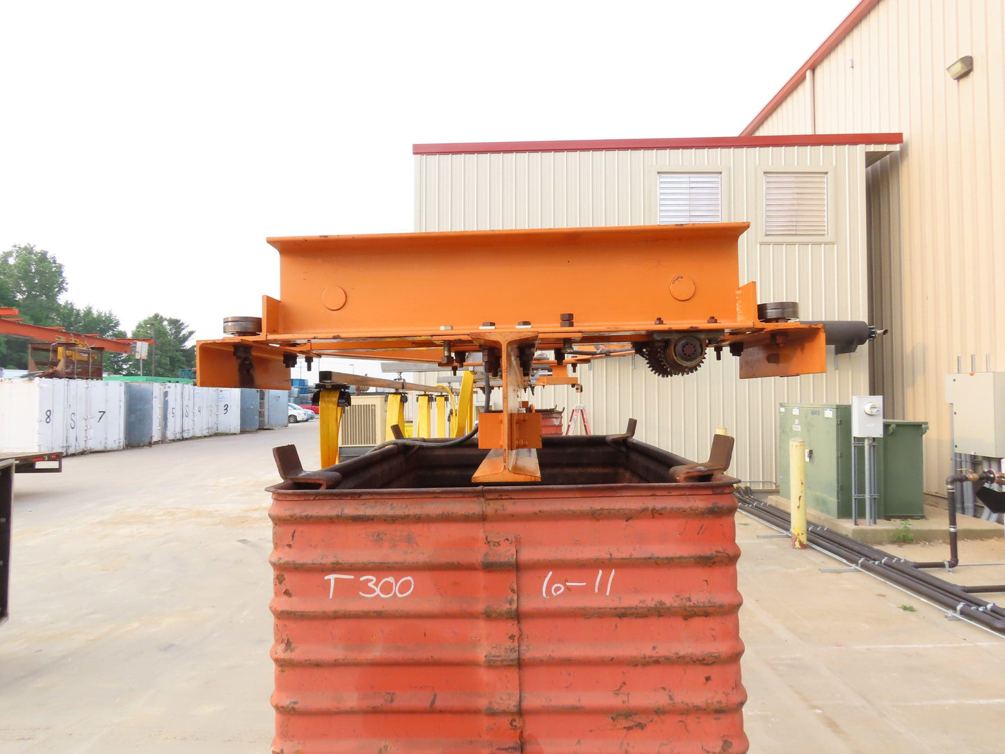 Harrington 1 Ton Single Girder Underhung Bridge Crane 17' Span w/Chain Hoist