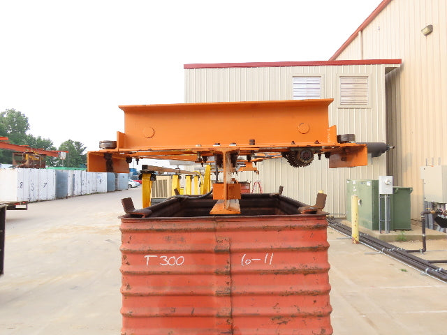 Harrington 1 Ton Single Girder Underhung Bridge Crane 17' Span w/Chain Hoist