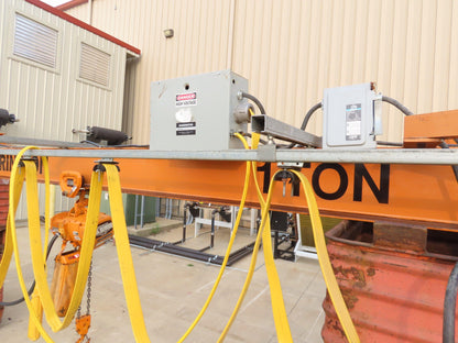 Harrington 1 Ton Single Girder Underhung Bridge Crane 17' Span w/Chain Hoist