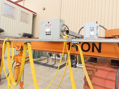 Harrington 1 Ton Single Girder Underhung Bridge Crane 17' Span w/Chain Hoist