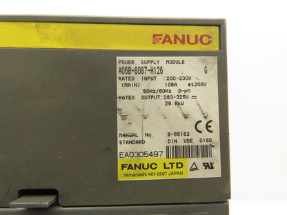 Fanuc A06B-6087-H126 Power Supply Module 325V 29.8kW Ser G