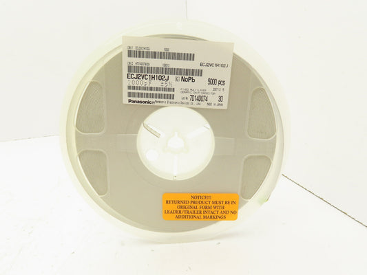 Panasonic ECJ2VC1H102J Ceramic Capacitors 1000 Pf ±5% 50V 5000 Pcs