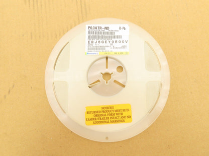 Panasonic ERJ6GEY0R00V Fixed Metal Glaze Flat Chip Resistor 0 Ohms 5000 Pieces
