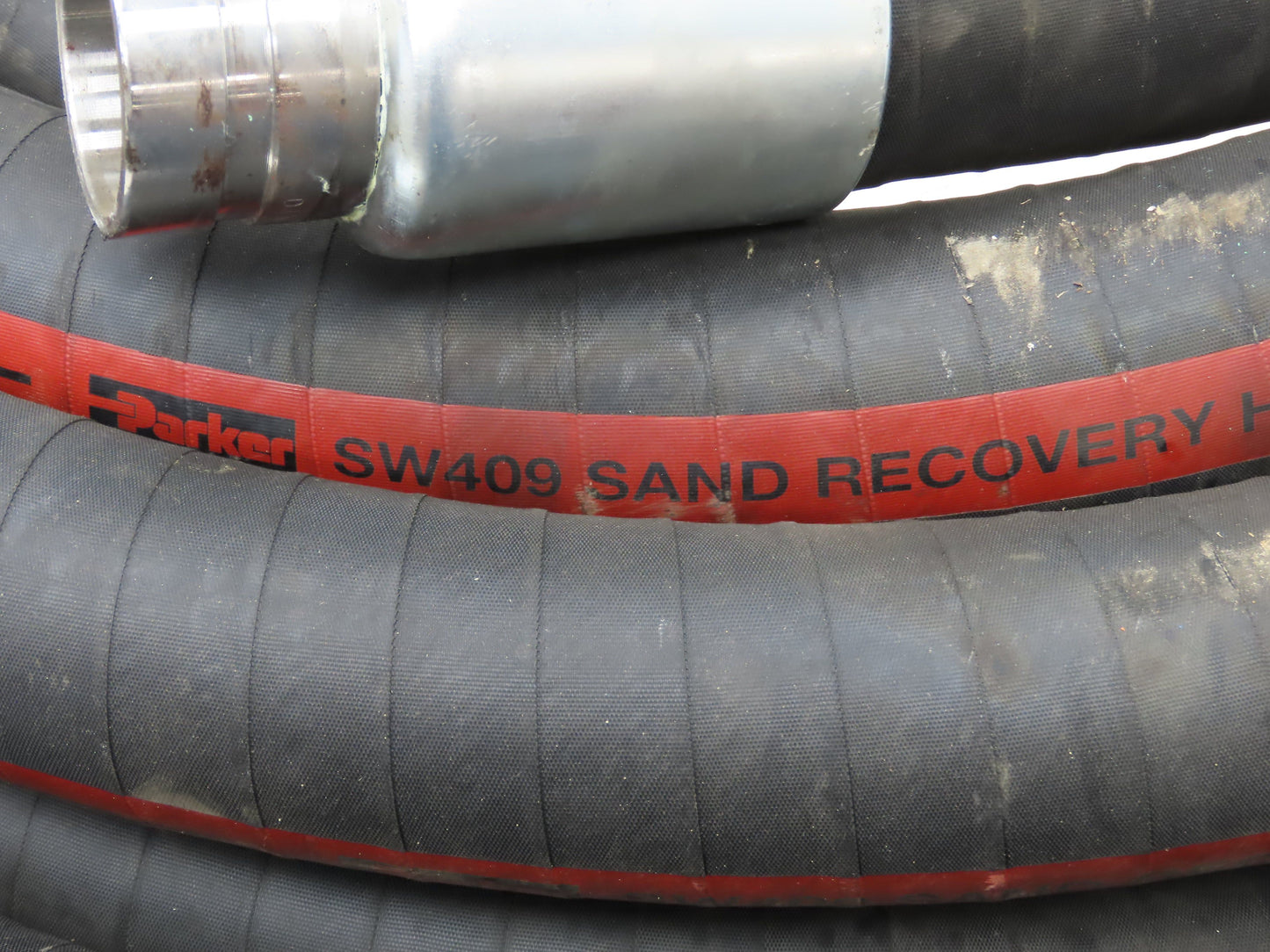 Parker SW409  2"x 49' Sand Recovery Vacuum Suction Rubber Hose Red Stripe 200psi