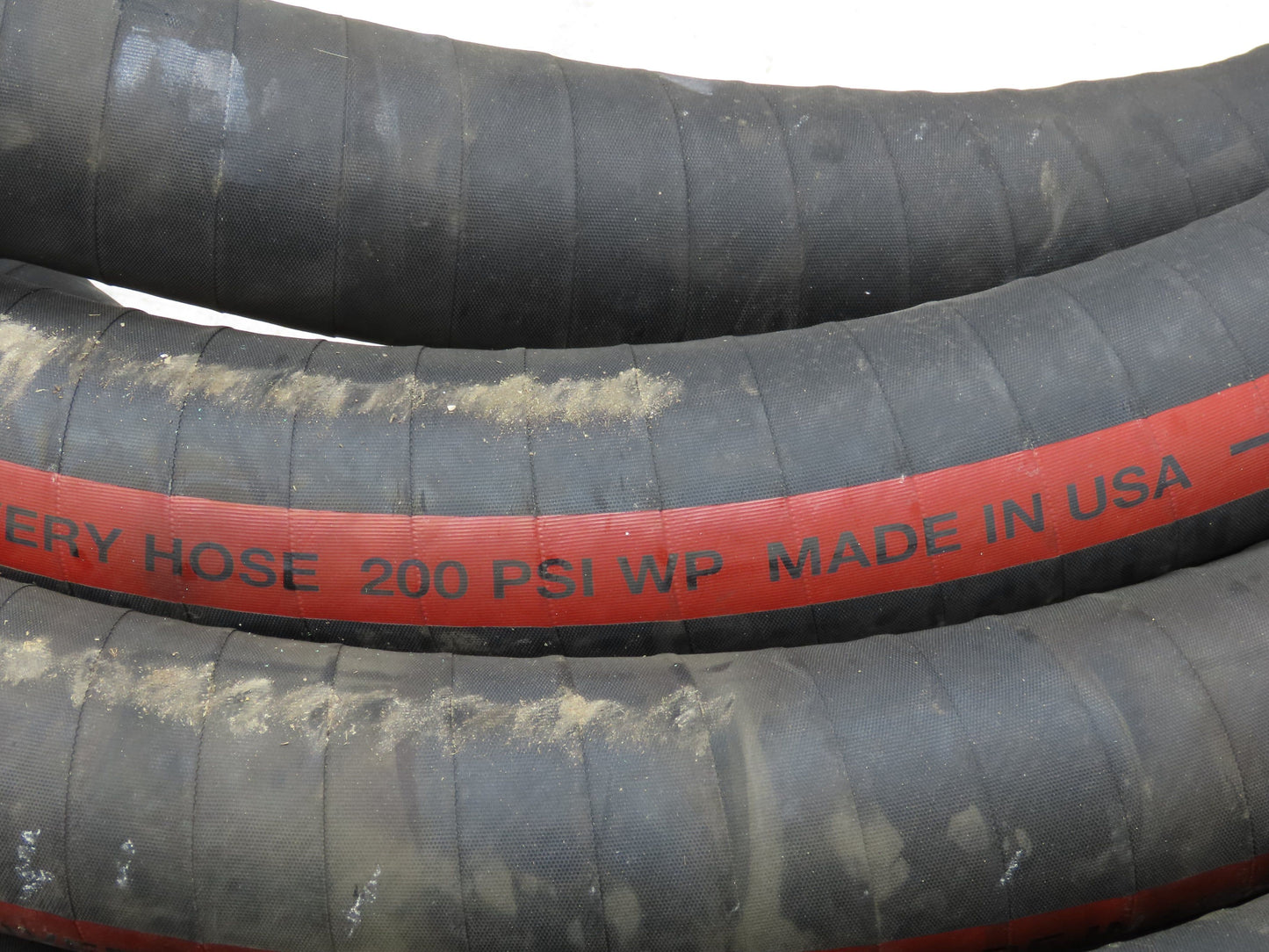Parker SW409  2"x 49' Sand Recovery Vacuum Suction Rubber Hose Red Stripe 200psi