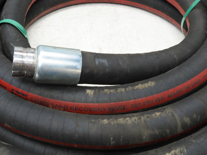 Parker SW409  2"x 49' Sand Recovery Vacuum Suction Rubber Hose Red Stripe 200psi