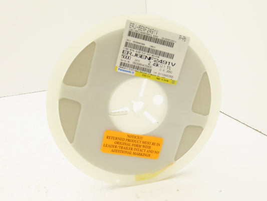 Panasonic ERJ-6ENF2491V Fixed Metal Glaze Flat Chip Resistor 2.49 kOhms 5000 Pcs