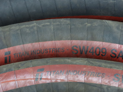 Titan SW409  2"x 48' Sand Recovery Vacuum Suction Rubber Hose Red Stripe 200psi