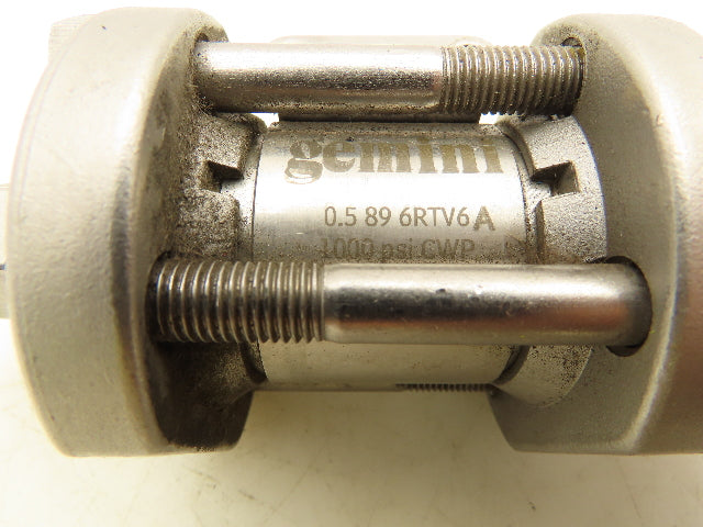 Gemini 0.5 89 6RTV6 A Pneumatic Stainless Spring-Return NC Ball Valve 1/2" NPT