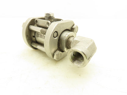Gemini 0.5 89 6RTV6 A Pneumatic Stainless Spring-Return NC Ball Valve 1/2" NPT