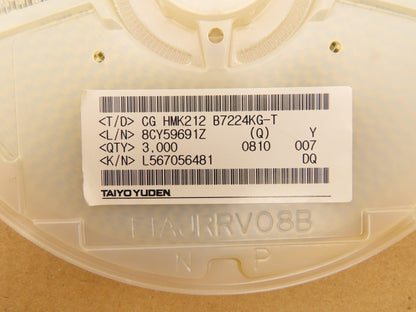 Taiyo Yuden CGHMK212B7224KG-T Ceramic Capacitors 100V ± 10% 3000 Pieces