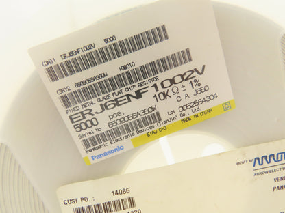 Panasonic ERJ6ENF1002V Fixed Metal Glaze Flat Chip Resistor 10 kOhms ± 1% 1/8W