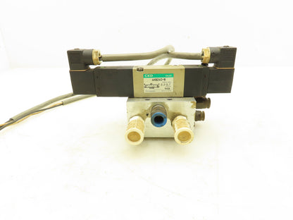 CKD 4KB240-B Solenoid Valve 2-Port Manifold 1/4" and 1/8" NPT