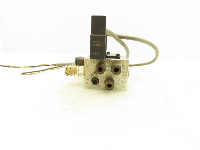 CKD 4KB240-B Solenoid Valve 2-Port Manifold 1/4" and 1/8" NPT