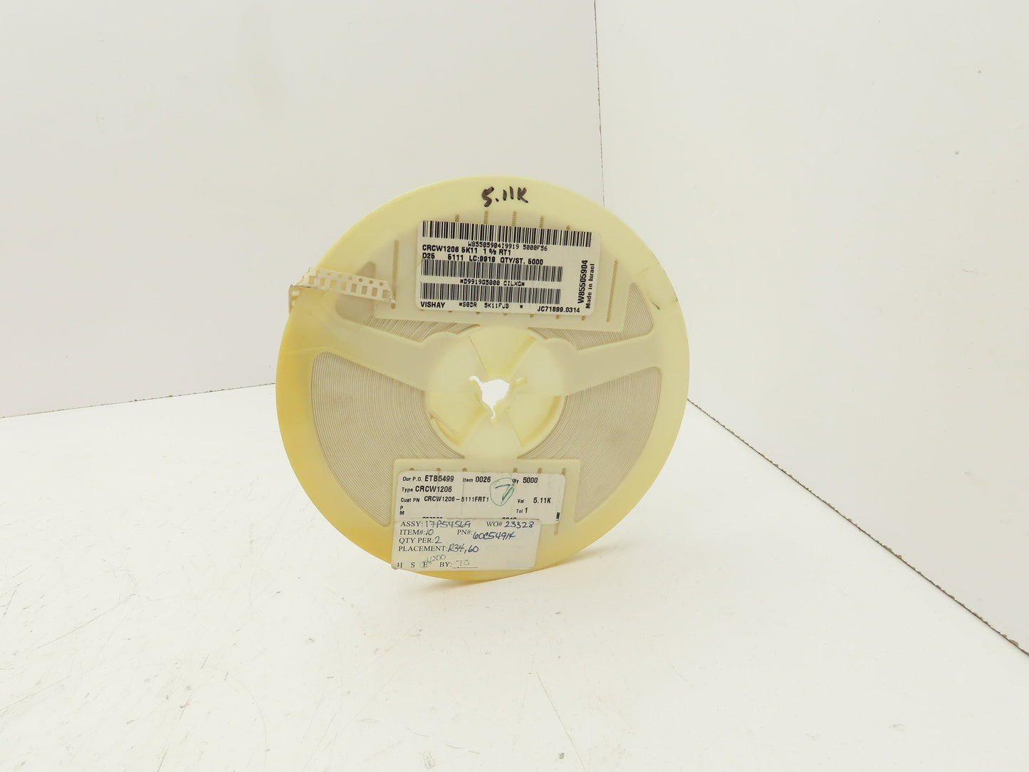 Vishay CRCW1206-5111FRT1 Chip Resistor Tape And Reel 5.11 kOhms ± 1% 1/4W