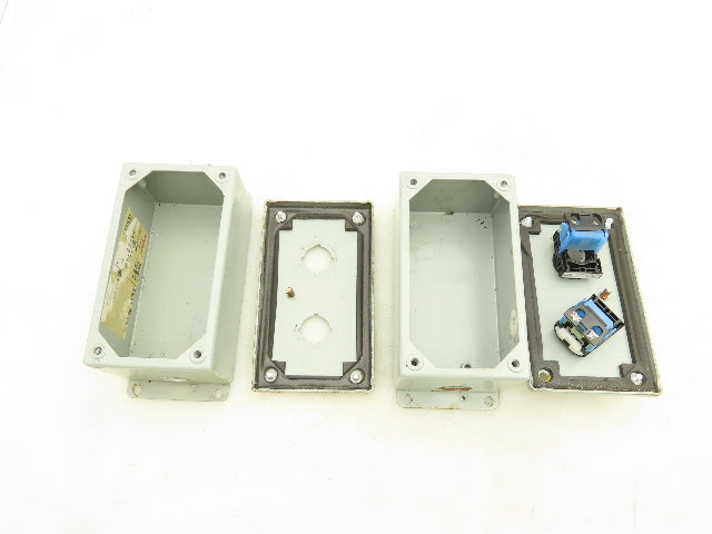 Hoffman E2PBG Electrical Pushbutton Enclosure 6x3-1/2x3" Lot of 2