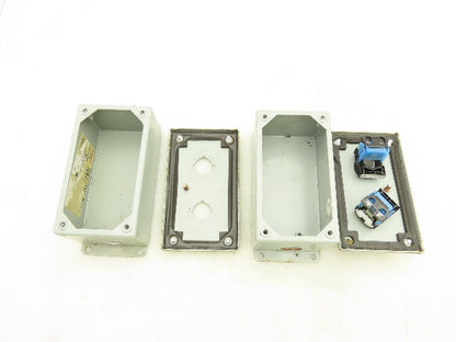 Hoffman E2PBG Electrical Pushbutton Enclosure 6x3-1/2x3" Lot of 2