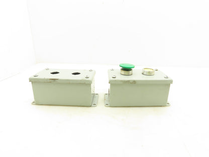 Hoffman E2PBG Electrical Pushbutton Enclosure 6x3-1/2x3" Lot of 2
