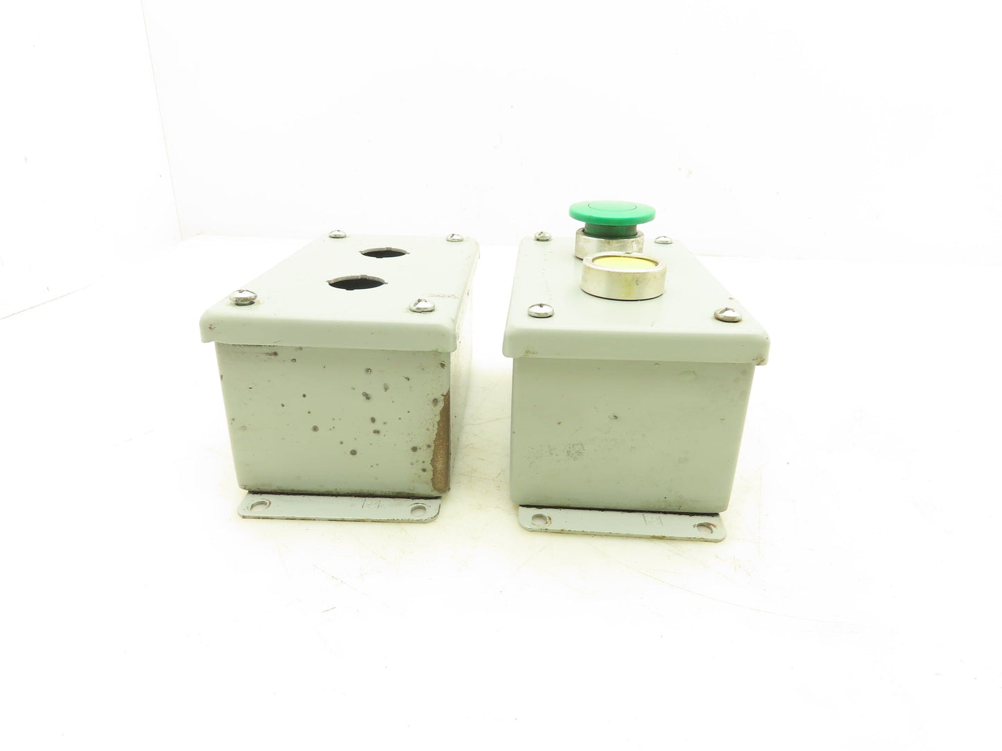 Hoffman E2PBG Electrical Pushbutton Enclosure 6x3-1/2x3" Lot of 2