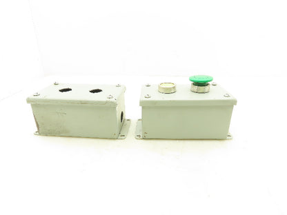 Hoffman E2PBG Electrical Pushbutton Enclosure 6x3-1/2x3" Lot of 2