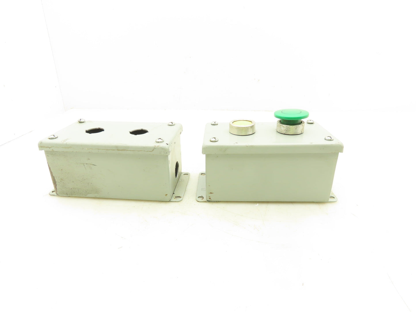 Hoffman E2PBG Electrical Pushbutton Enclosure 6x3-1/2x3" Lot of 2