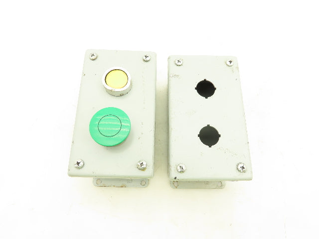 Hoffman E2PBG Electrical Pushbutton Enclosure 6x3-1/2x3" Lot of 2