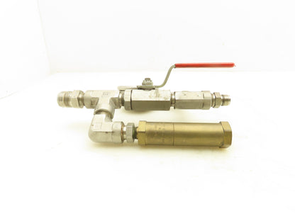 Generant HPRV-250B-N-500 Brass High Pressure Relief Valve 1/4" NPT Assembly