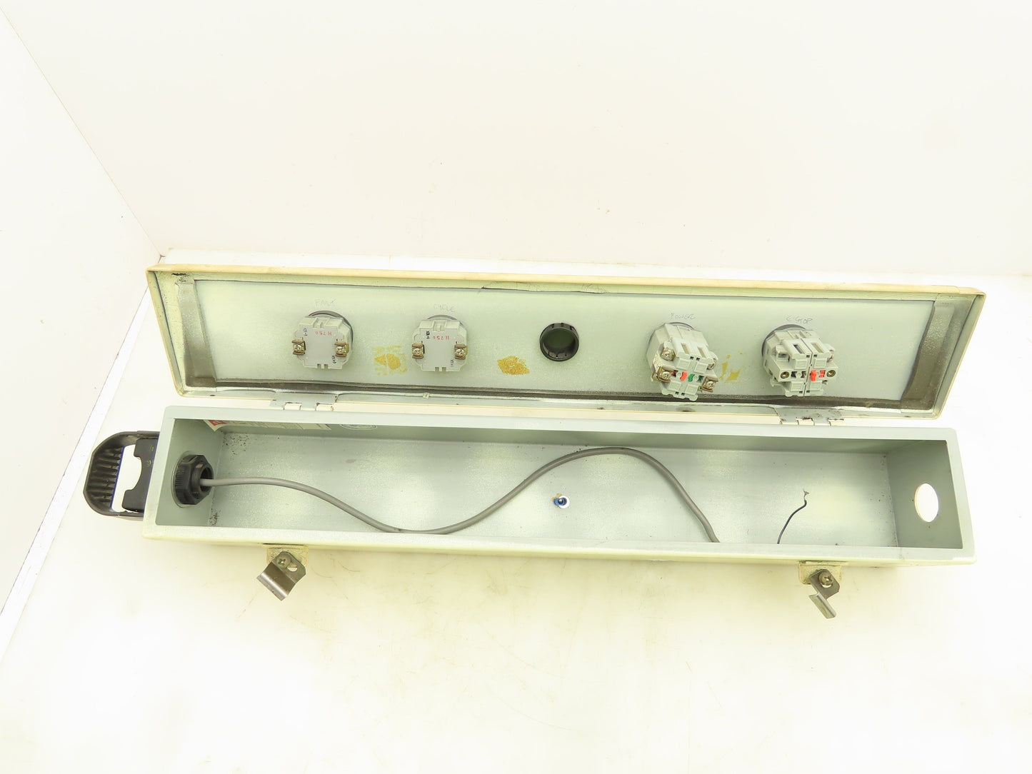 Hoffman F-44T24HC Hinged Cover Wiring Trough Electrical Box Gutter 24x4x4"