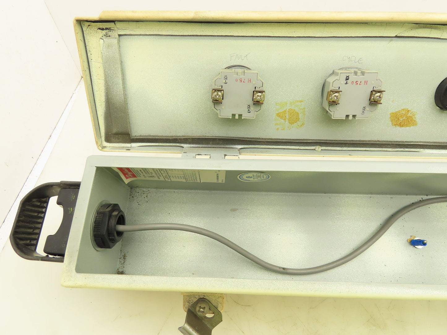 Hoffman F-44T24HC Hinged Cover Wiring Trough Electrical Box Gutter 24x4x4"