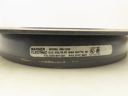 Warner Electric 5352-631-001 Electric Brake Magnet 90 Volt DC MB-1000
