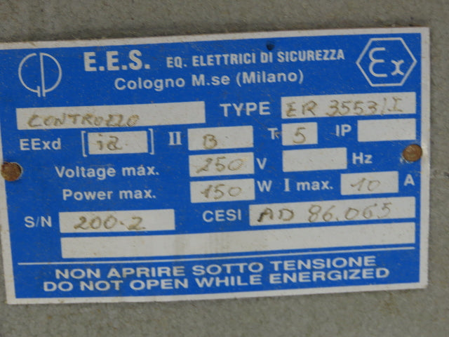 Ex-Tech ER-3553/I Hinged Flameproof Electrical Box Enclosure 610x430x232mm