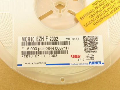 Rohm MCR10EZHF2002 Chip Resistor Tape And Reel 20 kOhms ± 1% 1/8W