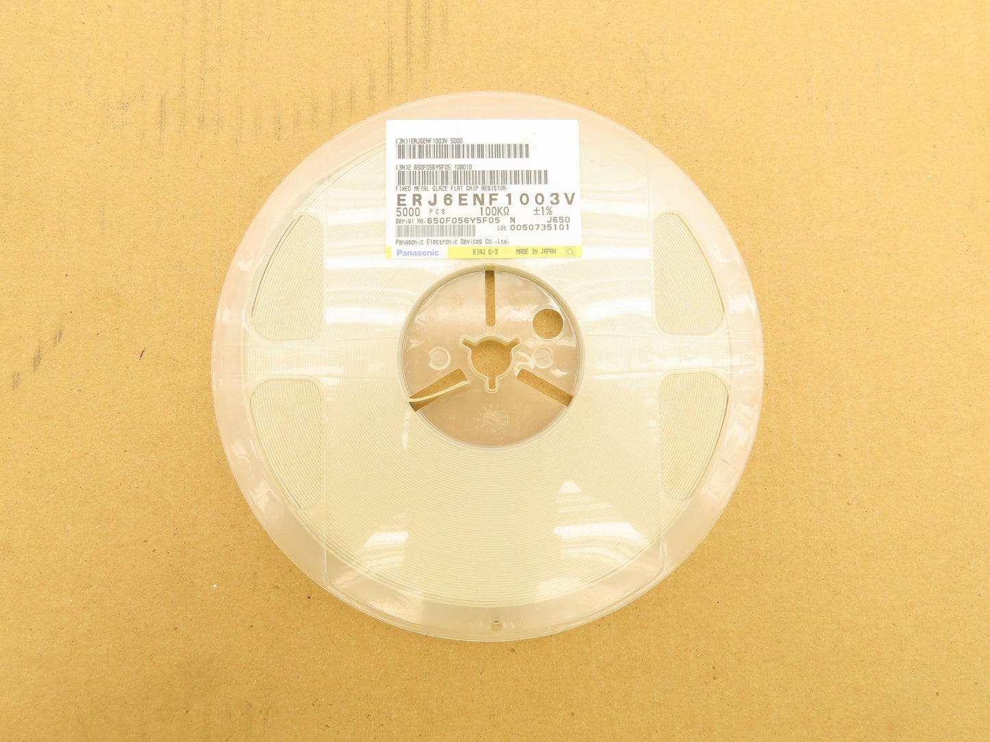 Panasonic ERJ6ENF1003V Fixed Metal Glaze Flat Chip Resistor 100 kOhms ± 1%