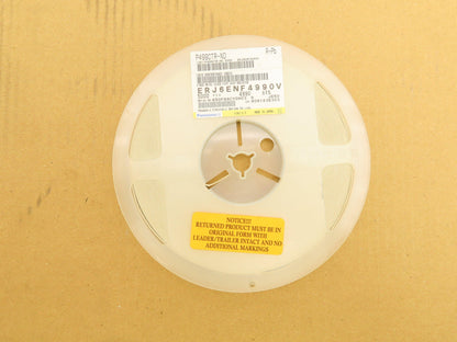 Panasonic ERJ6ENF4990V Fixed Metal Glaze Flat Chip Resistor 499 Ohms ± 1% 1/8W