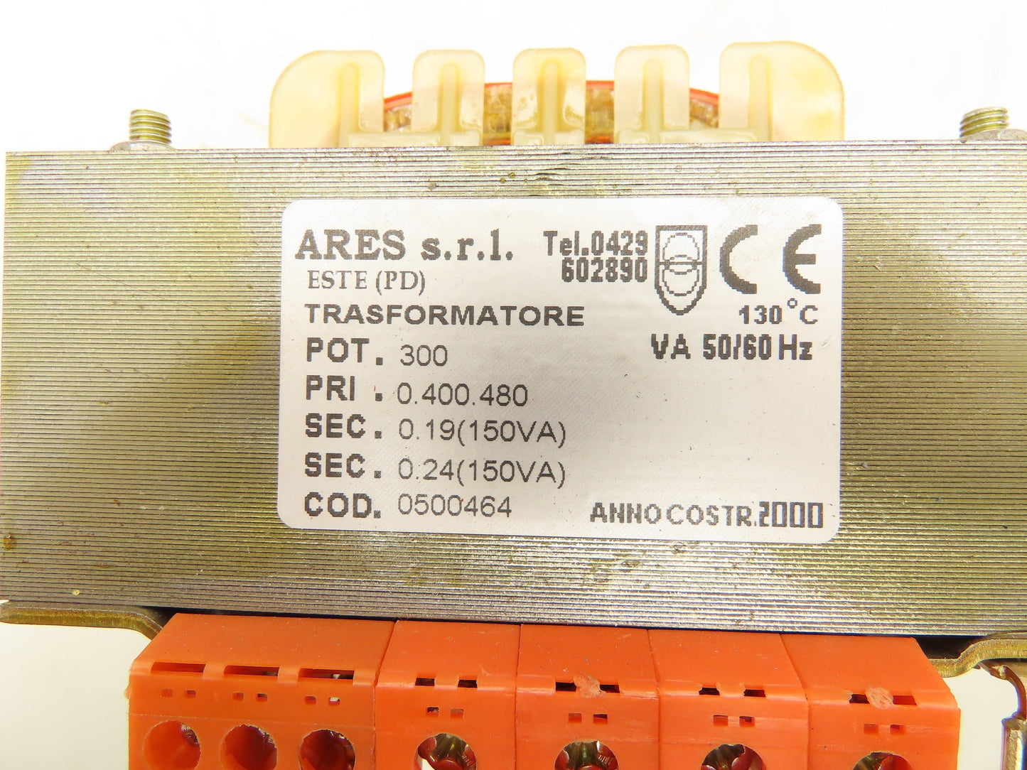 ARES S.R.L. 0500464 Transformer 300VA 400-480V Sec.150VA