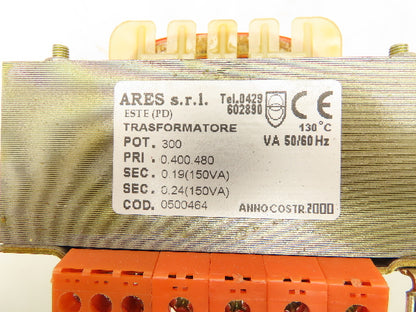 ARES S.R.L. 0500464 Transformer 300VA 400-480V Sec.150VA