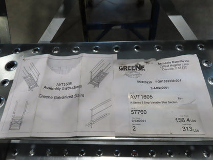 Greene Galvanized Stairs A-Series 5-Step Stair Section Farm Grain Bin 30" Steps