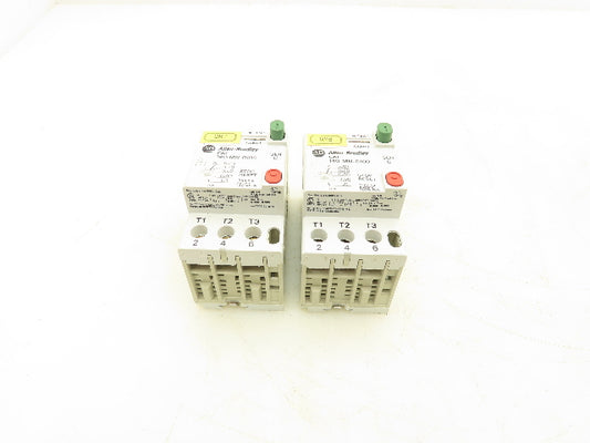 Allen Bradley 140-MN-0100 Manual Motor Starter 600V 2.5A 3 Phase Lot Of 2