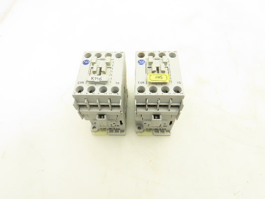 Allen-Bradley 100-C09*10 Contactor 600VAC 25A 24V Coil Series A Lot Of 2