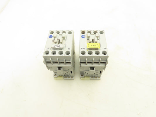 Allen-Bradley 100-C09*10 Contactor 600VAC 25A 24V Coil Series A Lot Of 2