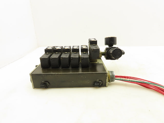SMC NVFS2200 NVFS2100 Pneumatic 5/2 Solenoid Valves on 6-Station Manifold 24VDC