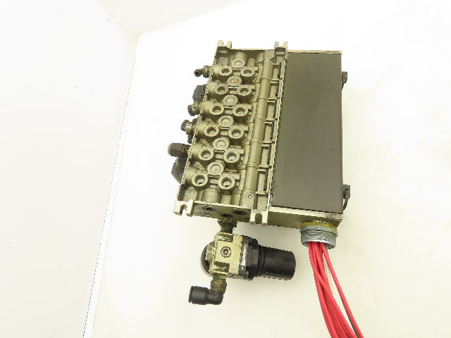 SMC NVFS2200 NVFS2100 Pneumatic 5/2 Solenoid Valves on 6-Station Manifold 24VDC
