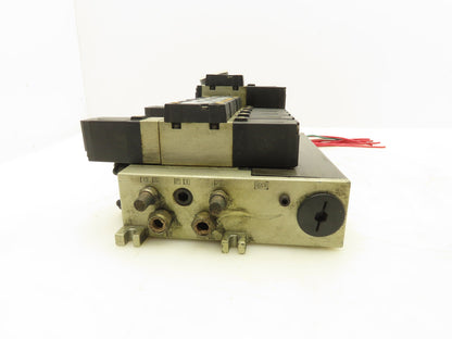 SMC NVFS2200 NVFS2100 Pneumatic 5/2 Solenoid Valves on 6-Station Manifold 24VDC