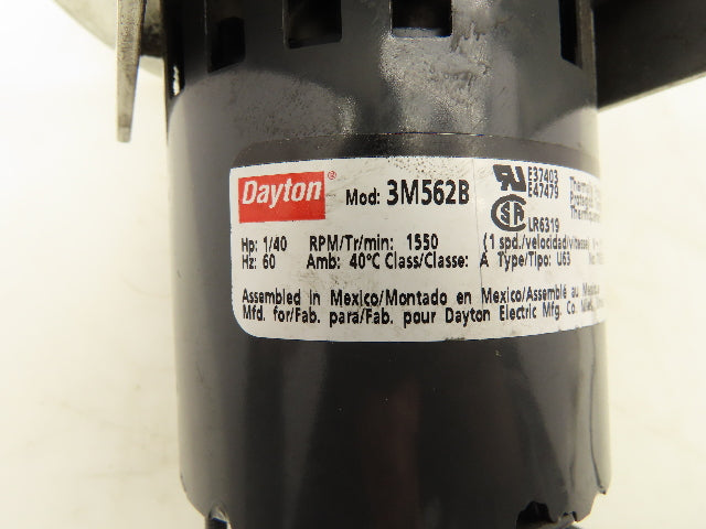 Dayton 3M562B HVAC Fan Motor with 10" Fan 115V Single Speed 1550rpm